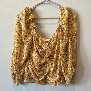 ASTR The Label Long Sleeve Floral Top